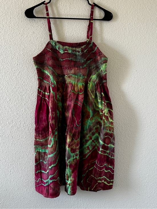 Universal Thread Dresses & Skirts - Universal Thread Linen Blend Tie Dye Boho Hippie smocked sundress Women’s Medium